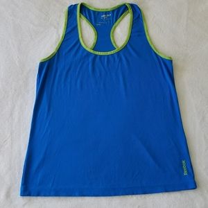 Reebok racerback workout tank blue size small